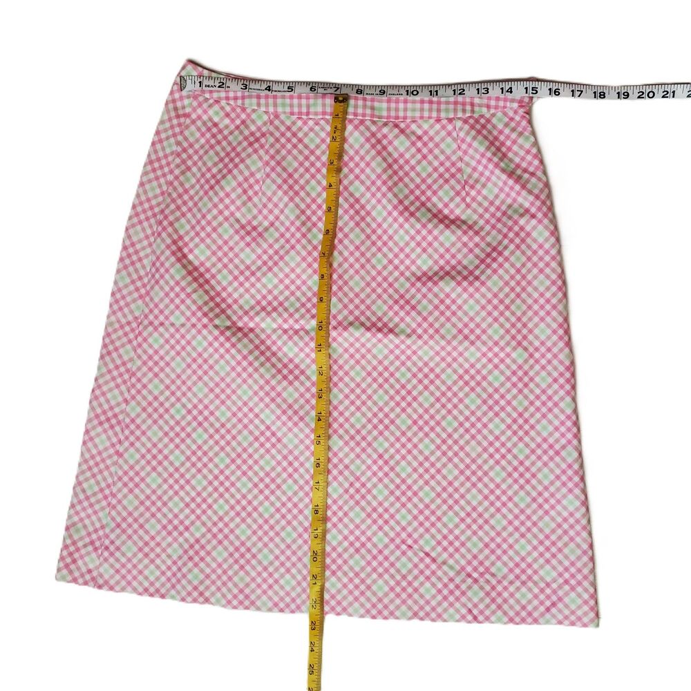Brooks Brothers Multicolored Pastel Gingham Plaid Skirt Wm Size 8 Preppy - Picture 5 of 6